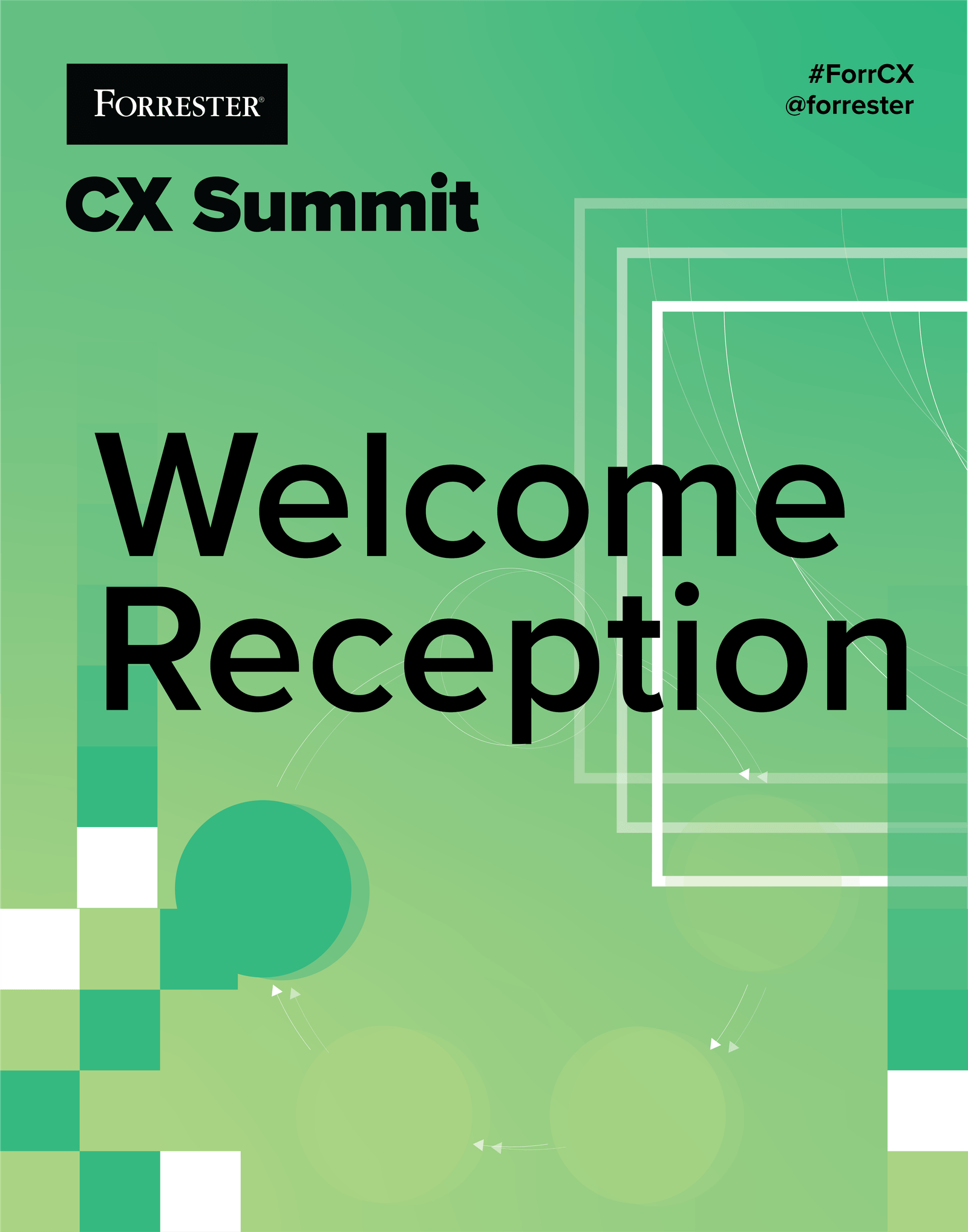CX Summit welcome reception graphic