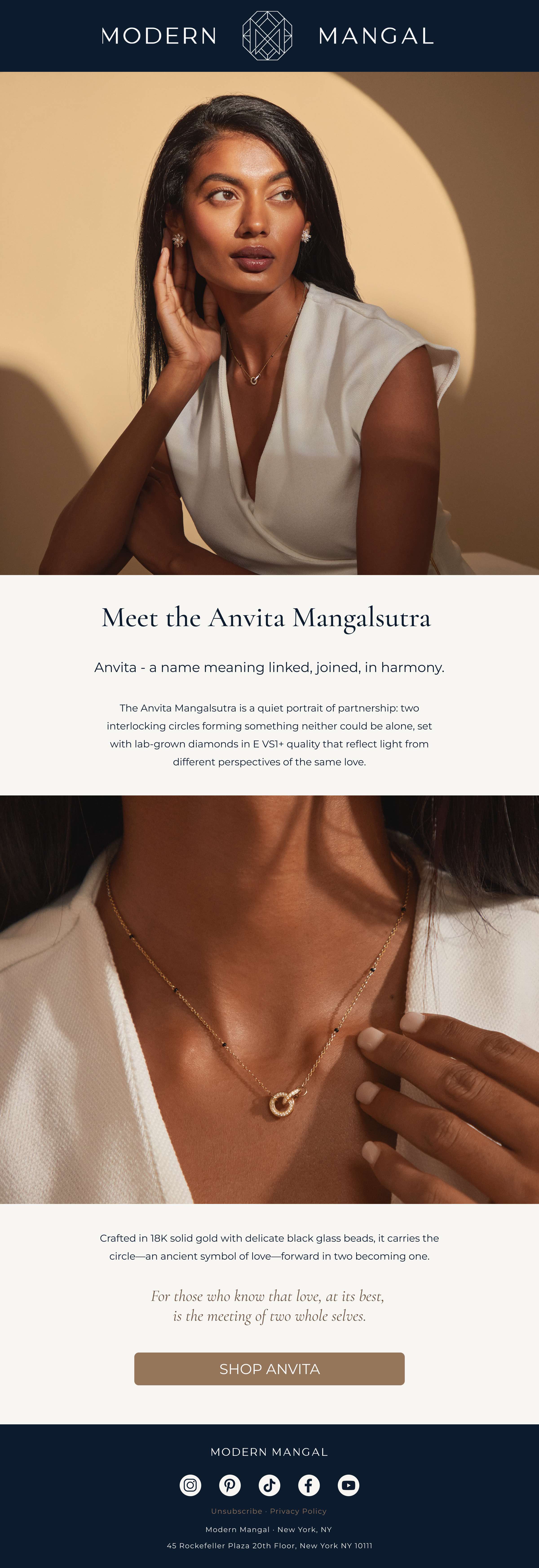 Modern Mangal Anvita Mangalsutra spotlight email
