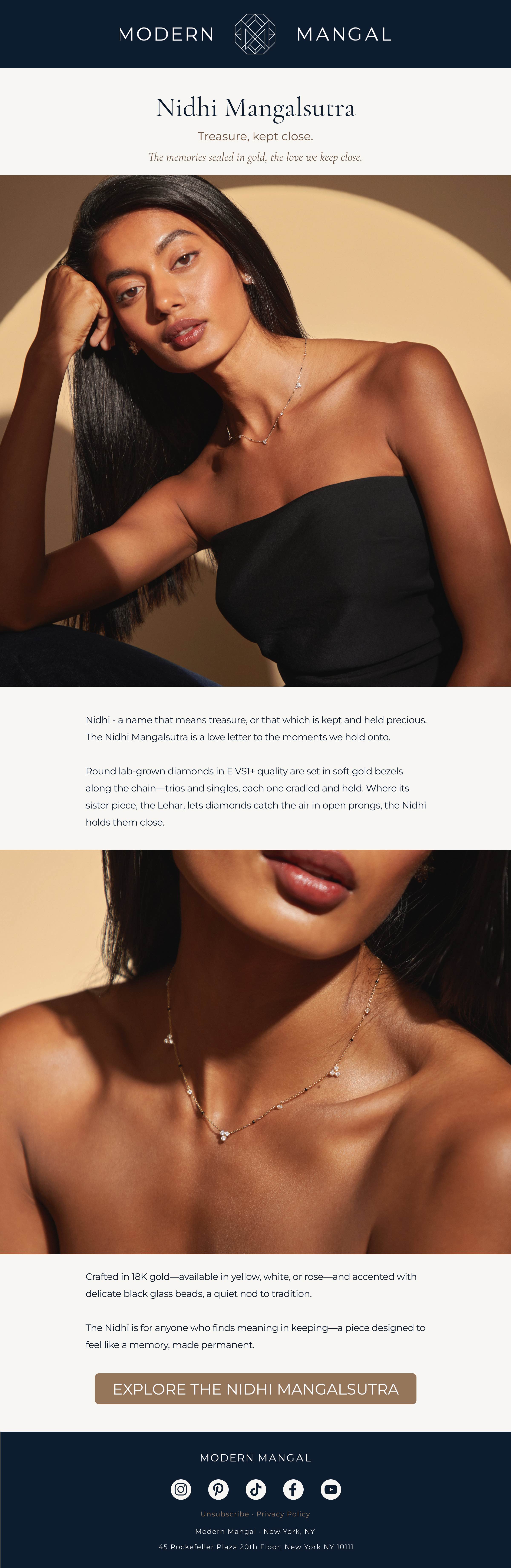 Modern Mangal Nidhi Mangalsutra spotlight email