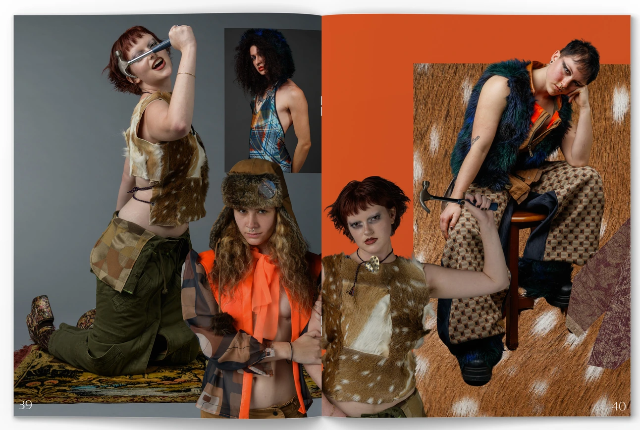 Cryptorchid Stallion fur and camo editorial spread