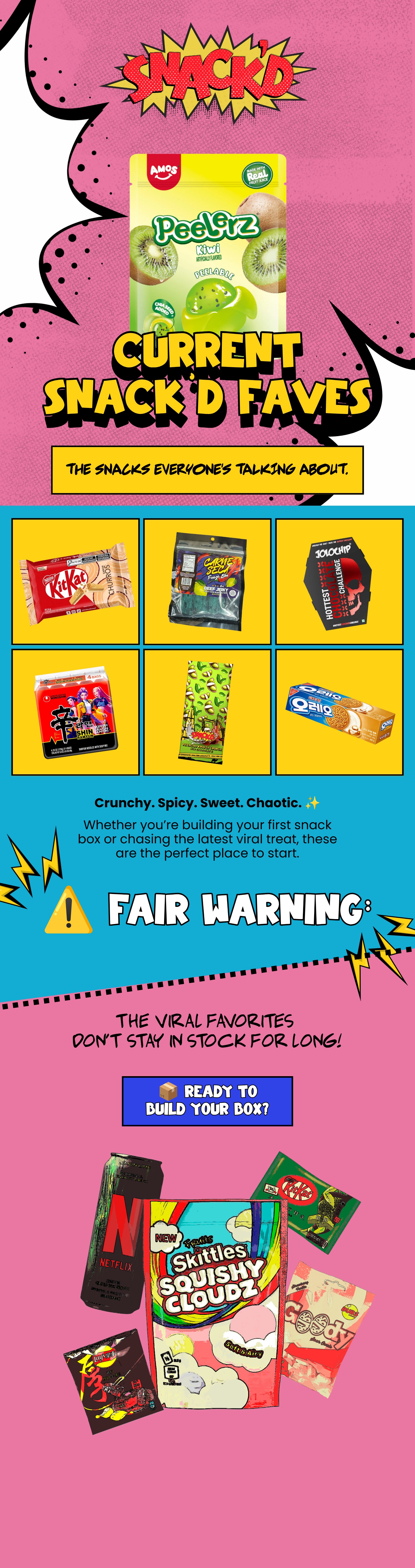 Snack'd email — current Snack'd faves best-seller feature