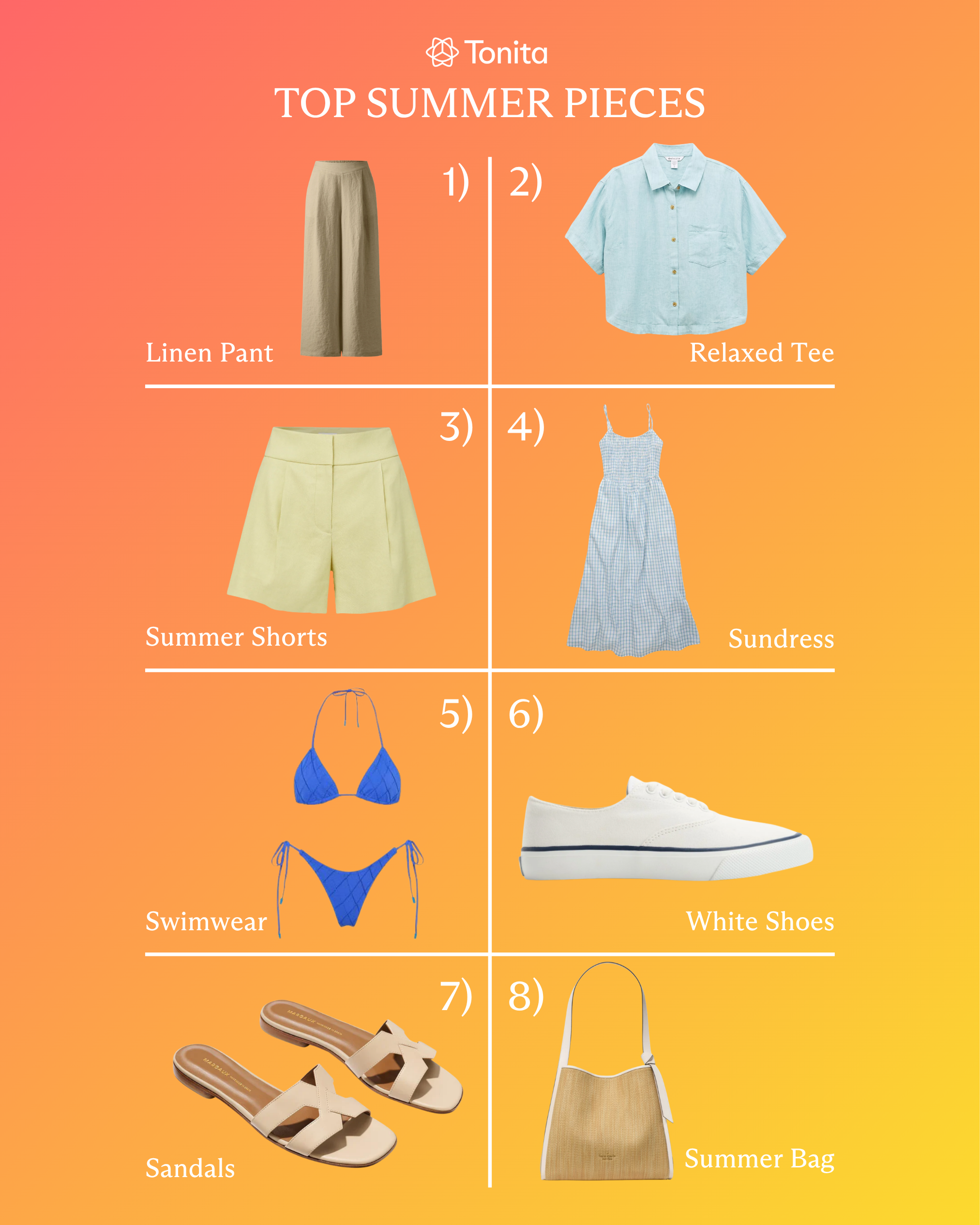 Tonita Top Summer Pieces social post